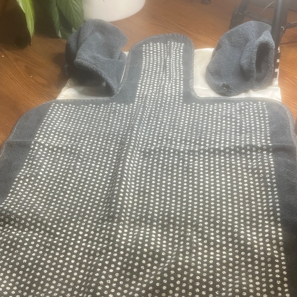 Gray Polka Dot Hooded Towel